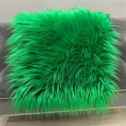 Мех искусственный Лама, отрез (Трава 50х40)