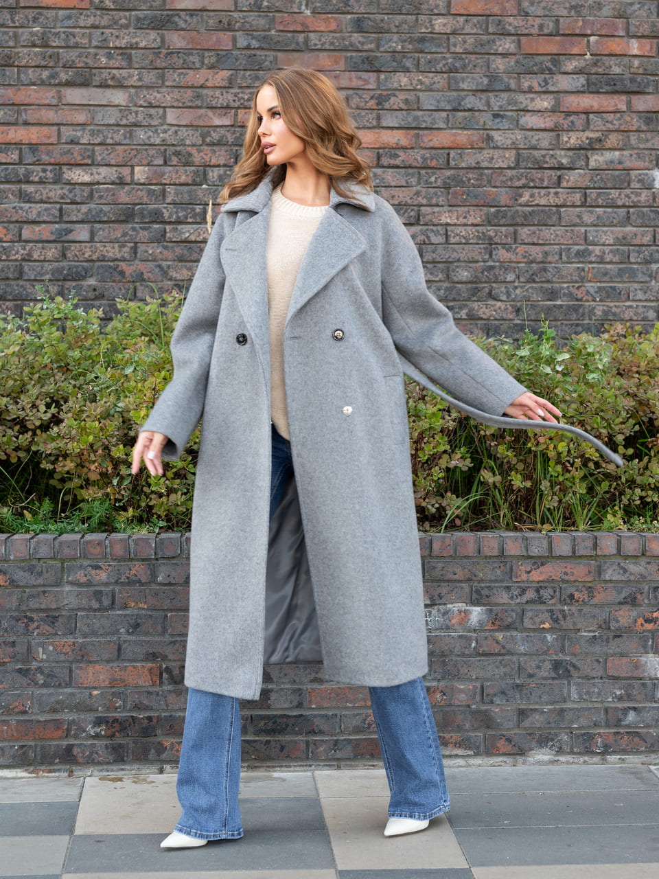 Пальто VIRGIN (Под заказ) (Светло-серый, 46р.)