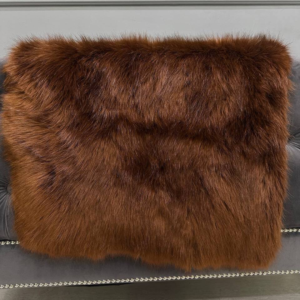 Мех искусственный Песец 4 см  Light вуаль,отрез (Чебурашка, 50х170)