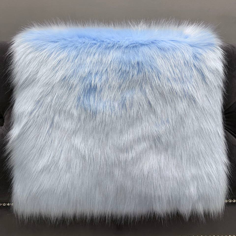 Мех искусственный Песец 4 см (пог.м) (Голубой)