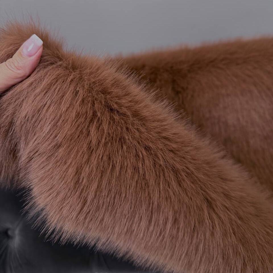 Мех искусственный Сибирская норка (пог.м) (Карамель)