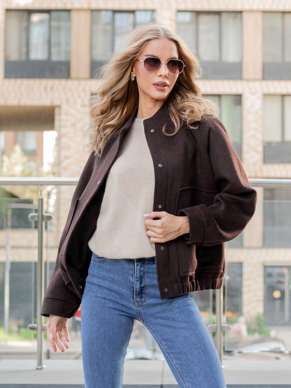 Полупальто бомбер (Шоколад, 42р.)