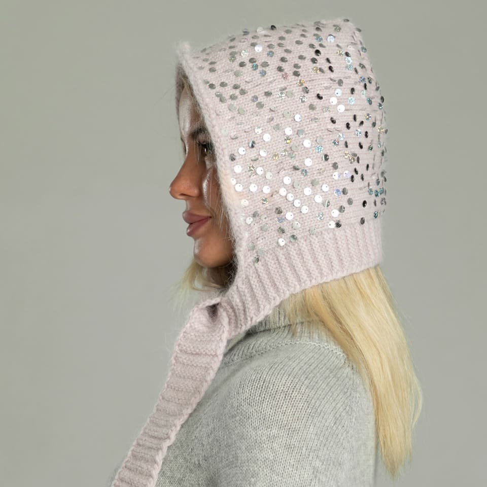 SALE Чепчики с королевскими пайетками (Розовый)