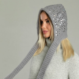 SALE Чепчики с королевскими пайетками (Серый)