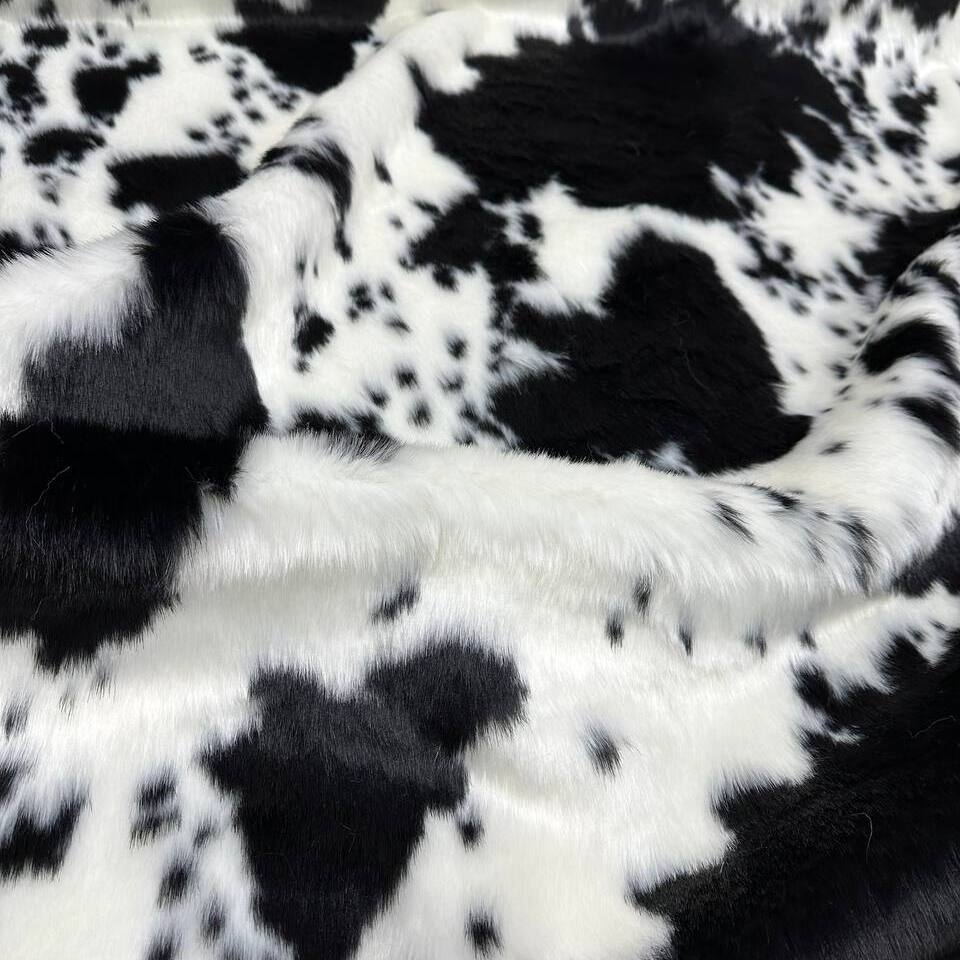 Мех искусственный Корова  черно-белый  (пог.м) (Черно-белый)