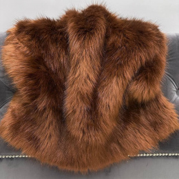 Мех искусственный Песец 4 см  Light вуаль,отрез (Чебурашка, 50х170)