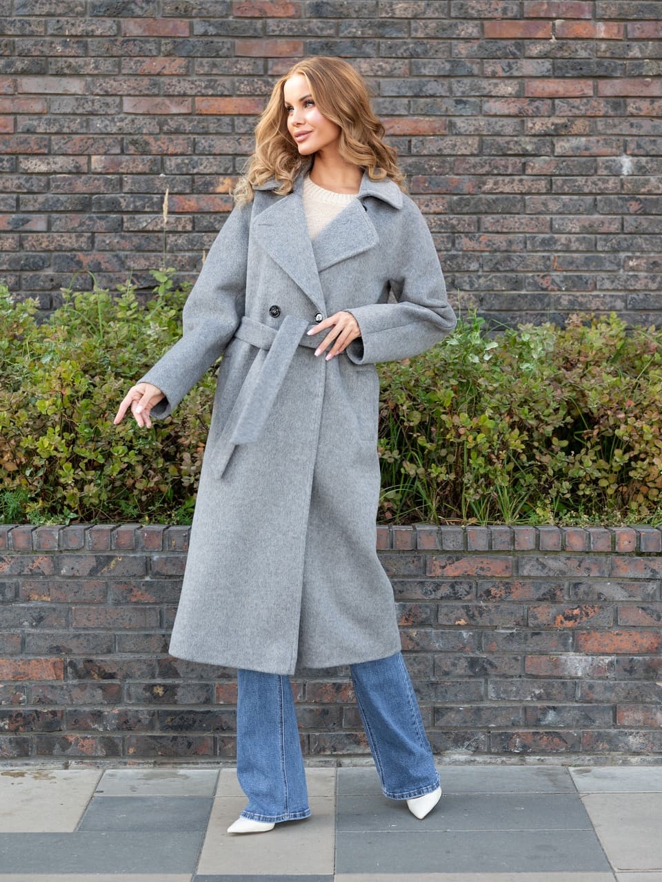 Пальто VIRGIN (Под заказ) (Светло-серый, 46р.)