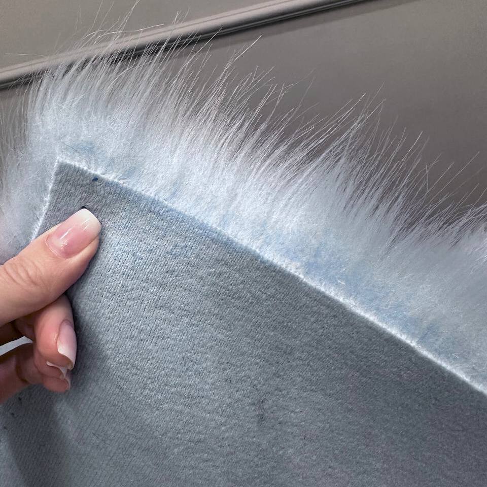 Мех искусственный Песец 4 см (пог.м) (Голубой)