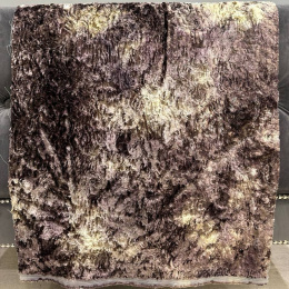 Мех искусственный Каракульча, желто-коричневый (отрез) (Желто-коричневый, 50х110)