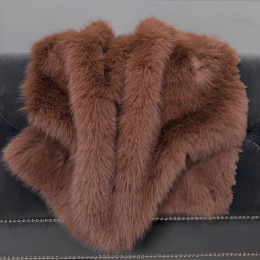 Мех искусственный Сибирская норка (пог.м) (Карамель)