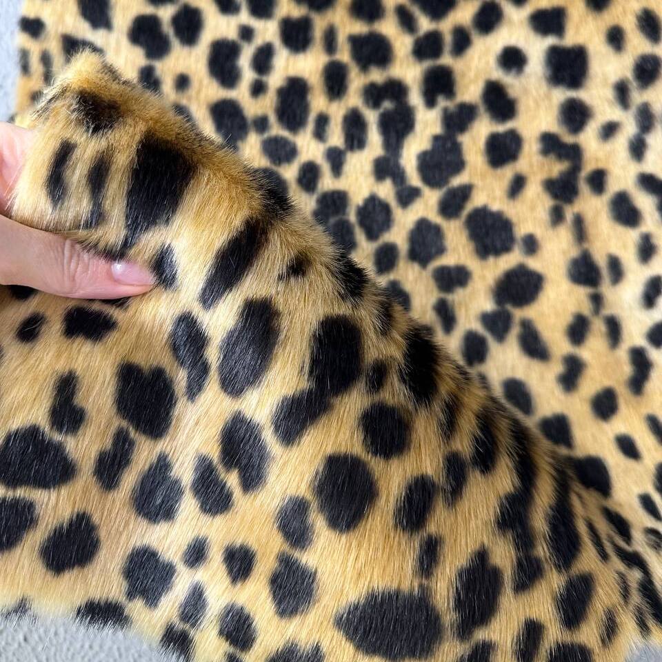 Мех искусственный Tissavel Гепард, отрез (Гепард, 50х147)