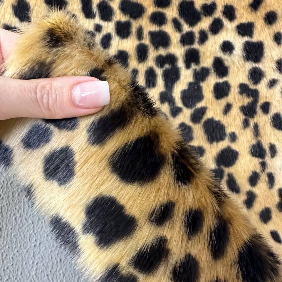 Мех искусственный Tissavel Гепард, отрез (Гепард, 50х147)