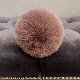 Помпон из искусственного меха Кролик (Коричнеевый, 10 см)