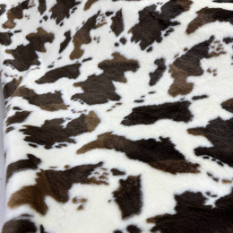 Мех искусственный Корова коричневый, отрез (Коричневый 50х160)