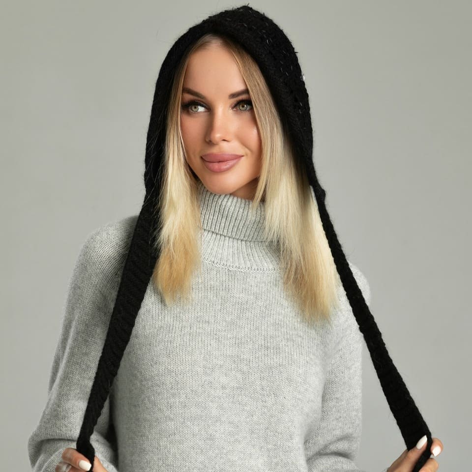 SALE Чепчики с королевскими пайетками (Черный)