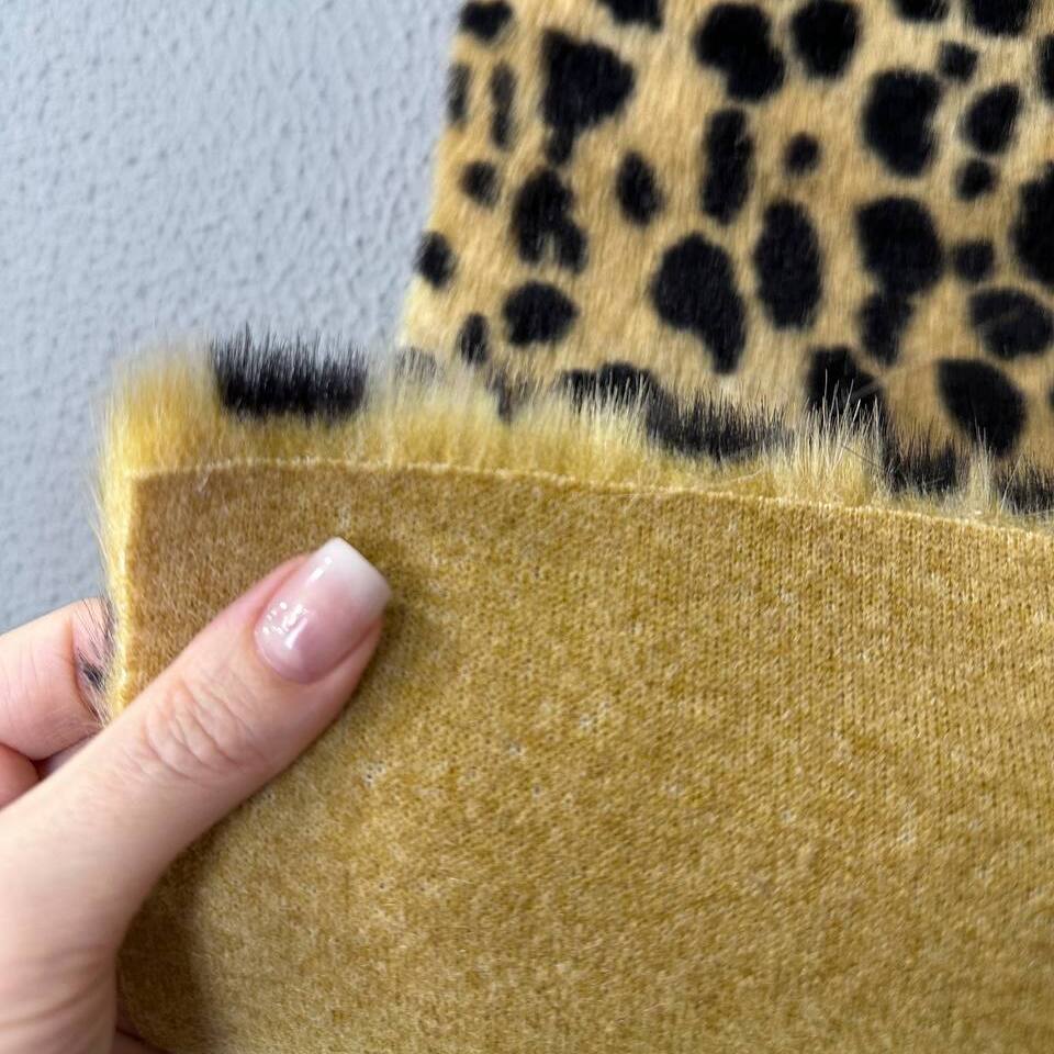 Мех искусственный Tissavel Гепард, отрез (Гепард, 50х147)