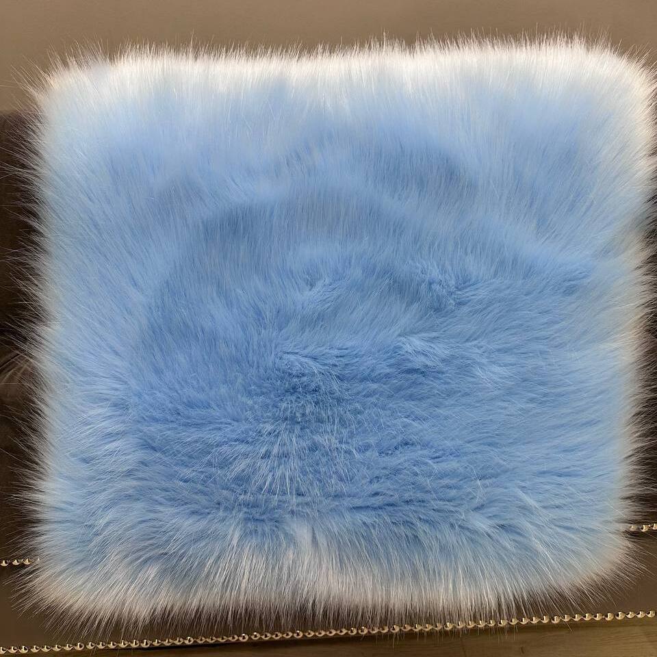 Мех искусственный Песец 4 см (пог.м) (Голубой)