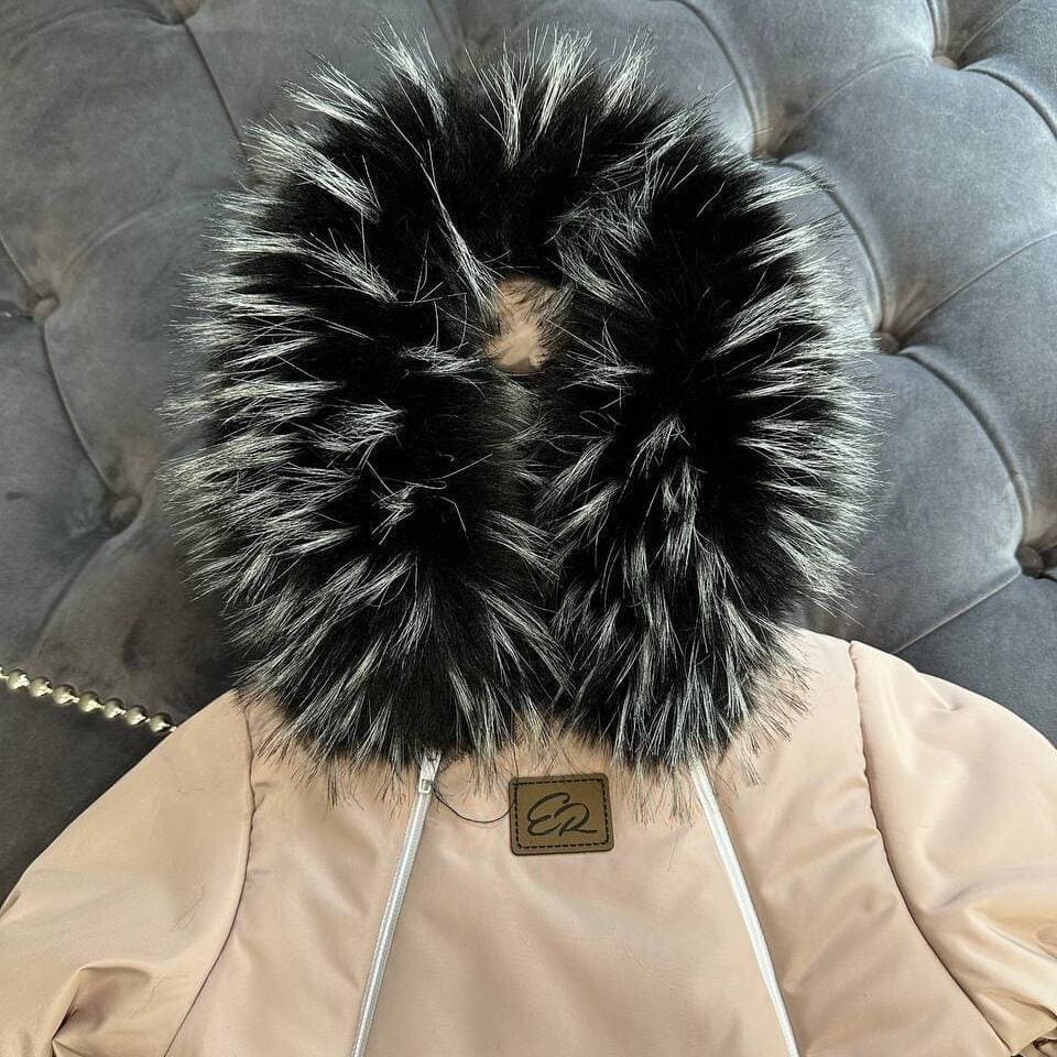 Мех искусственный Енот Royal, отрез (Чернобурка, 100х180)