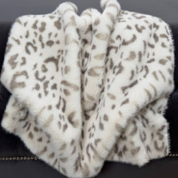 Мех искусственный Tissavel Леопард (пог.м) (Белый)