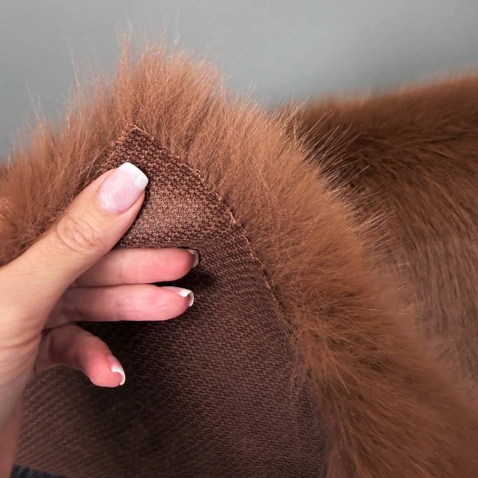 Мех искусственный Сибирская норка (пог.м) (Карамель)