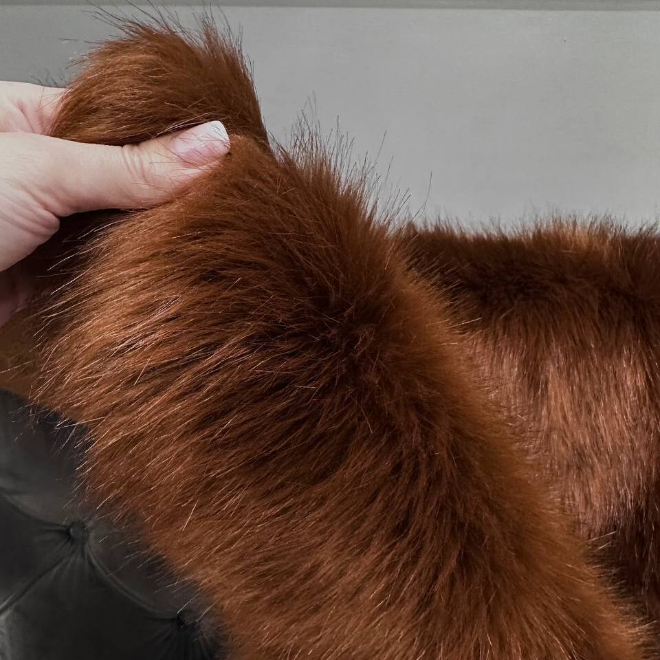 Мех искусственный Песец 4 см  Light вуаль,отрез (Чебурашка, 50х170)