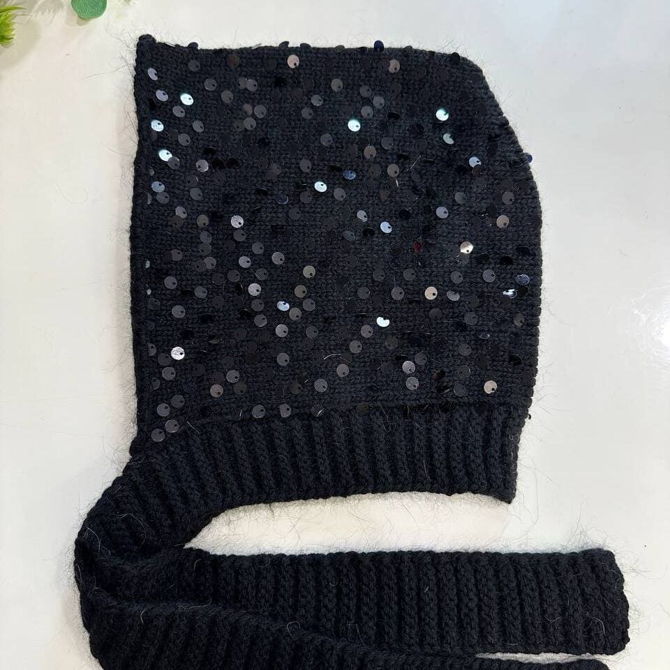 SALE Чепчики с королевскими пайетками (Черный)
