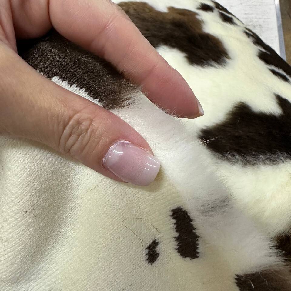 Мех искусственный Корова коричневый, отрез (Коричневый 50х160)