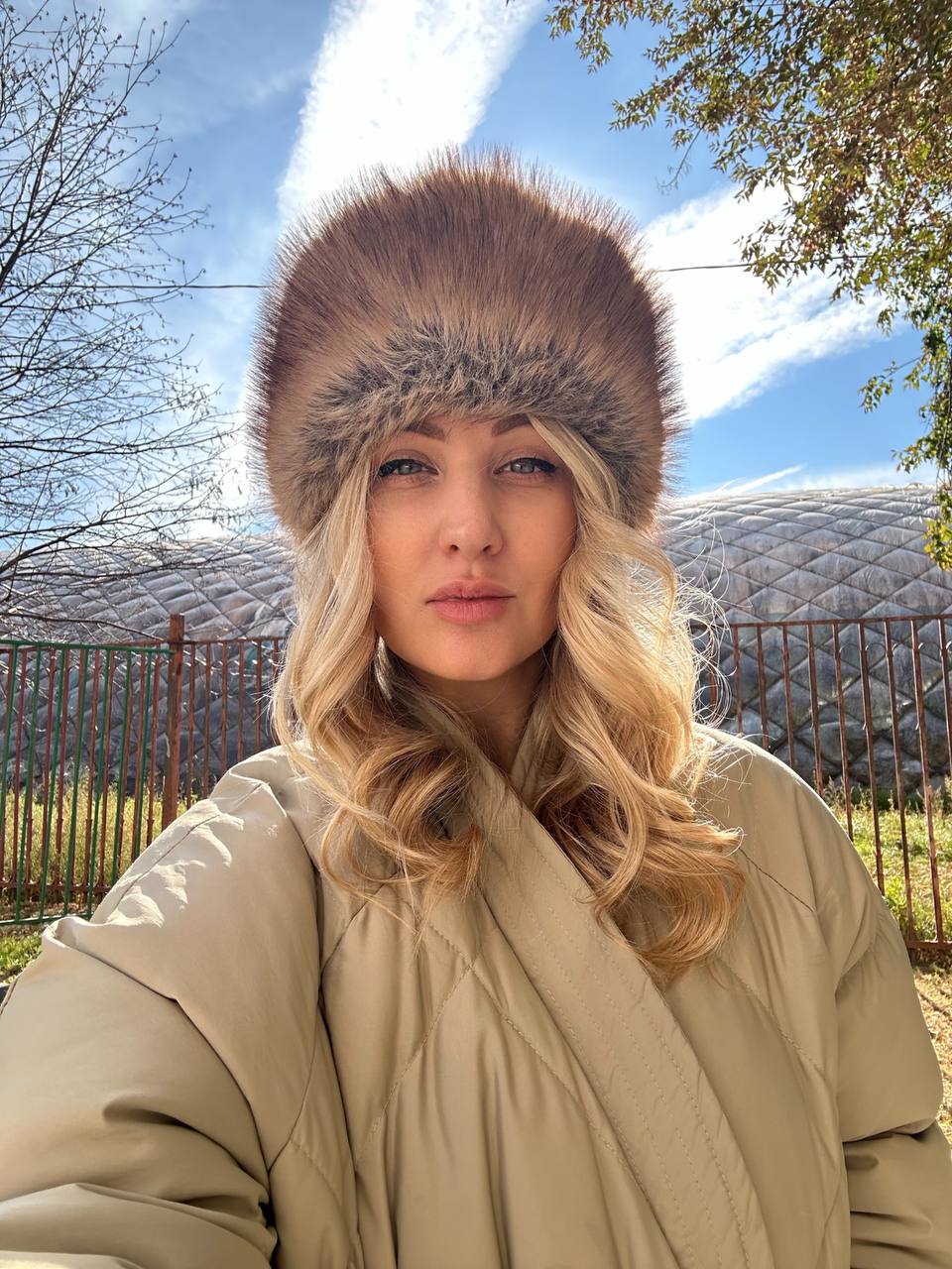 Шапка "Кубанка" из искусственного меха под сибирскую норку (Куница)